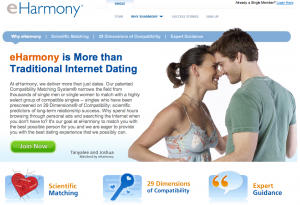 eHarmony.com screen shot