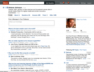 Dot-com crash of 2001 - screen shot of Antone Johnson’s answer