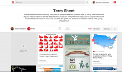 Screen shot of Term Sheet on Pinterest - Startup Legal Risk